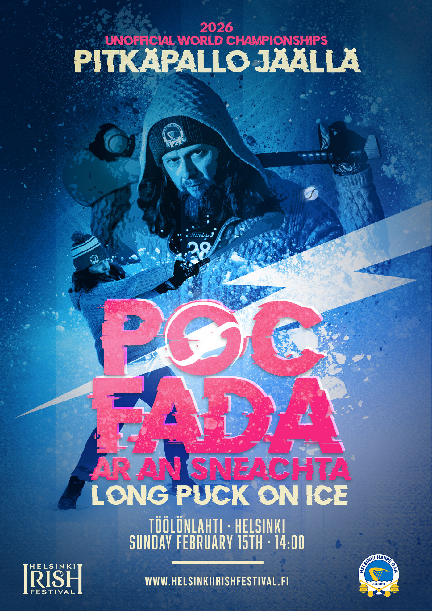 Poc Fada ar an sneachta 15.2.2026 Helsinki, Finland